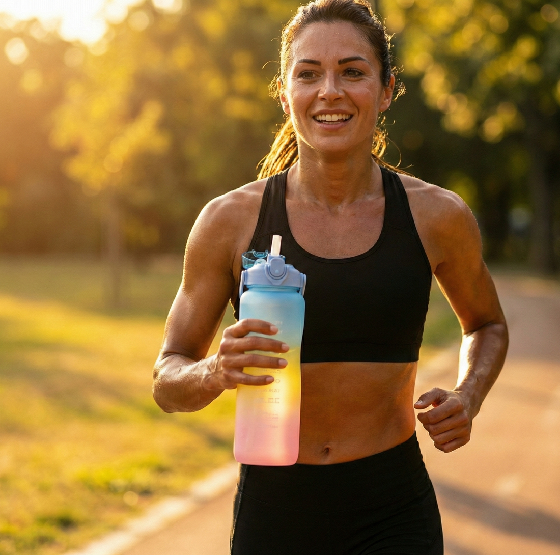 2000ml Motivational Gradient Water Bottle – Stay Hydrated All Day