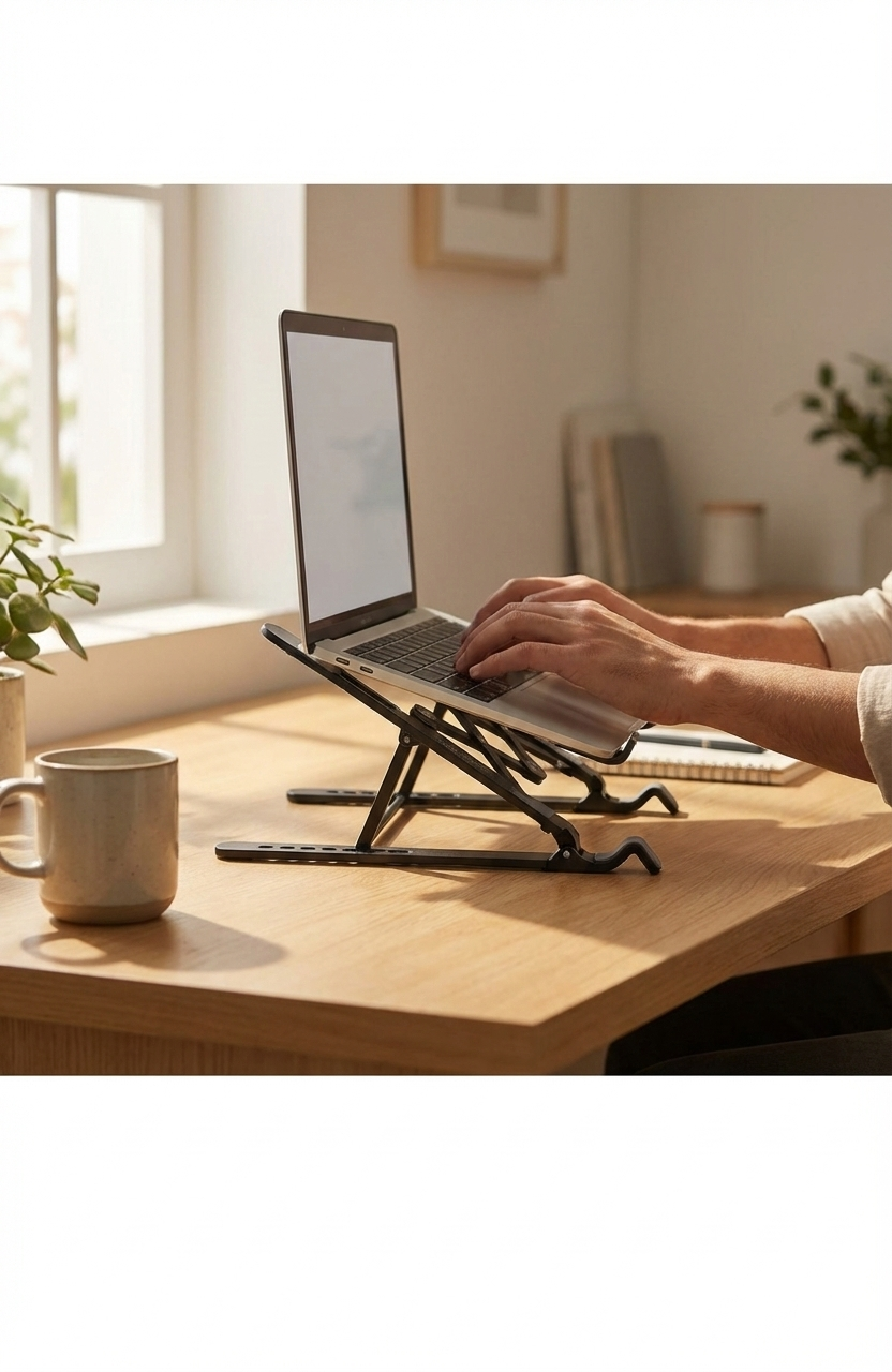 Premium Adjustable Foldable Laptop Stand  Crafted for Comfort. Designed for Performance.