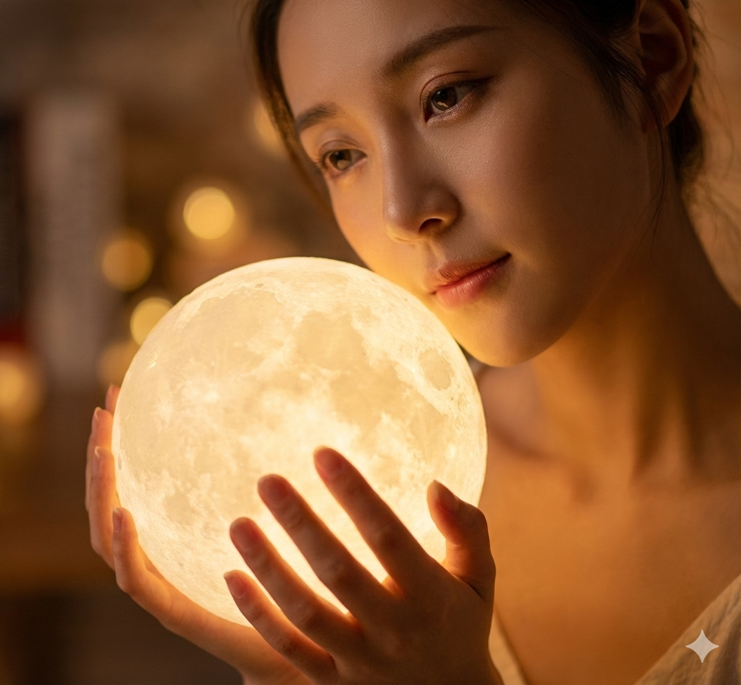 3D Moon Lamp – 15 cm | 7 Colors | Touch Control | Rechargeable