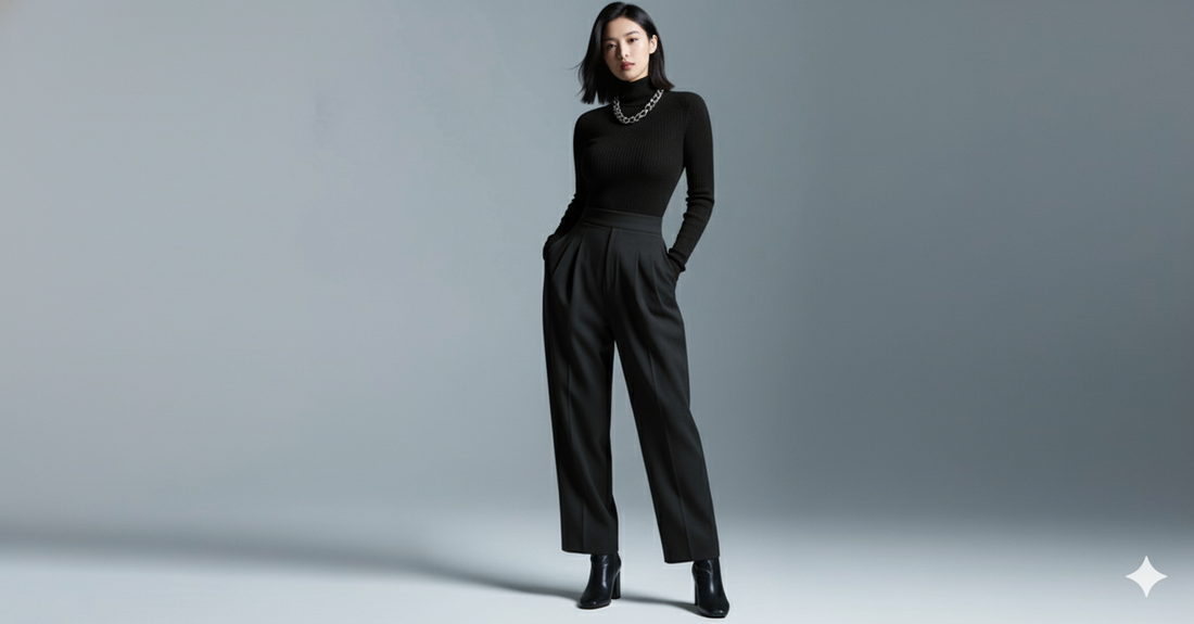 Elevate Your Essentials: The High- Turtleneck knitted slim fit wear